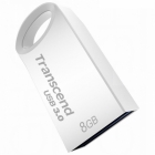 USB 3.0 8GB  Transcend  710 серебряная металлизация